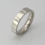 18ct white gold, diamond set, wedding ring