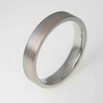 Platinum and 18ct red gold wedding band