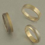 18ct yellow and white gold wedding rings