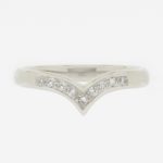 Diamond set wishbone ring