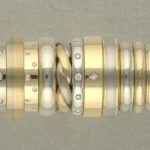 Two colour wedding ring tower