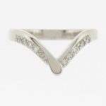 Diamond set wishbone fitted wedding ring.
