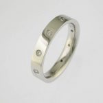 9ct wedding band set with customer's diamonds