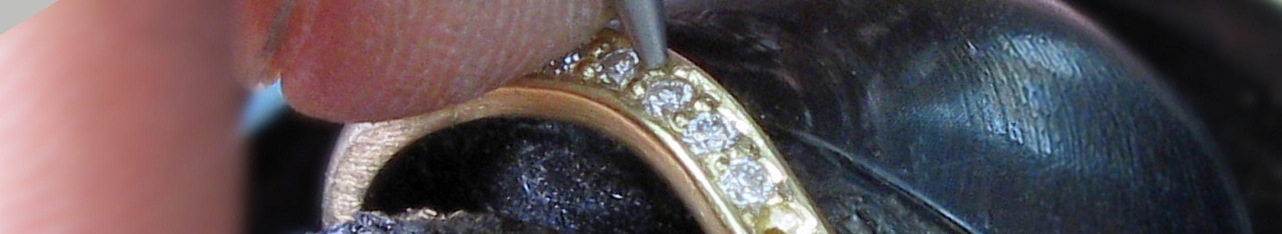 Hand setting diamonds
